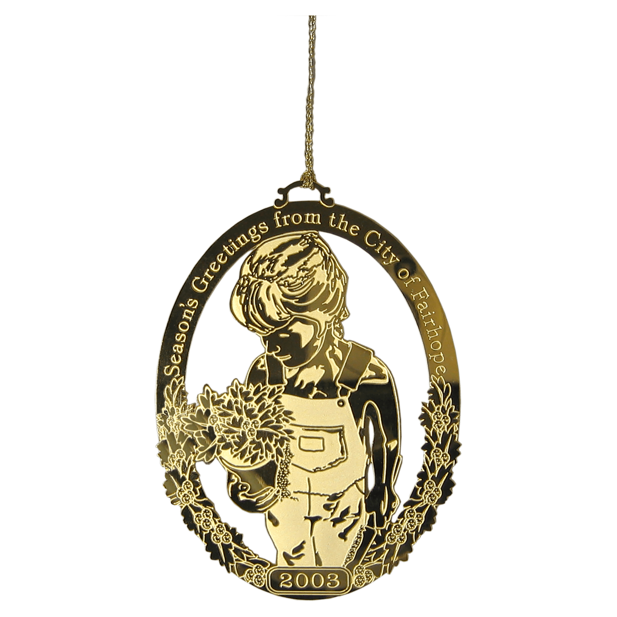 2D Gold Plated Brass Ornament (2)