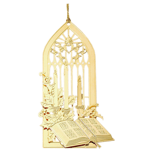 2-D Brass Ornament Finished in Gold