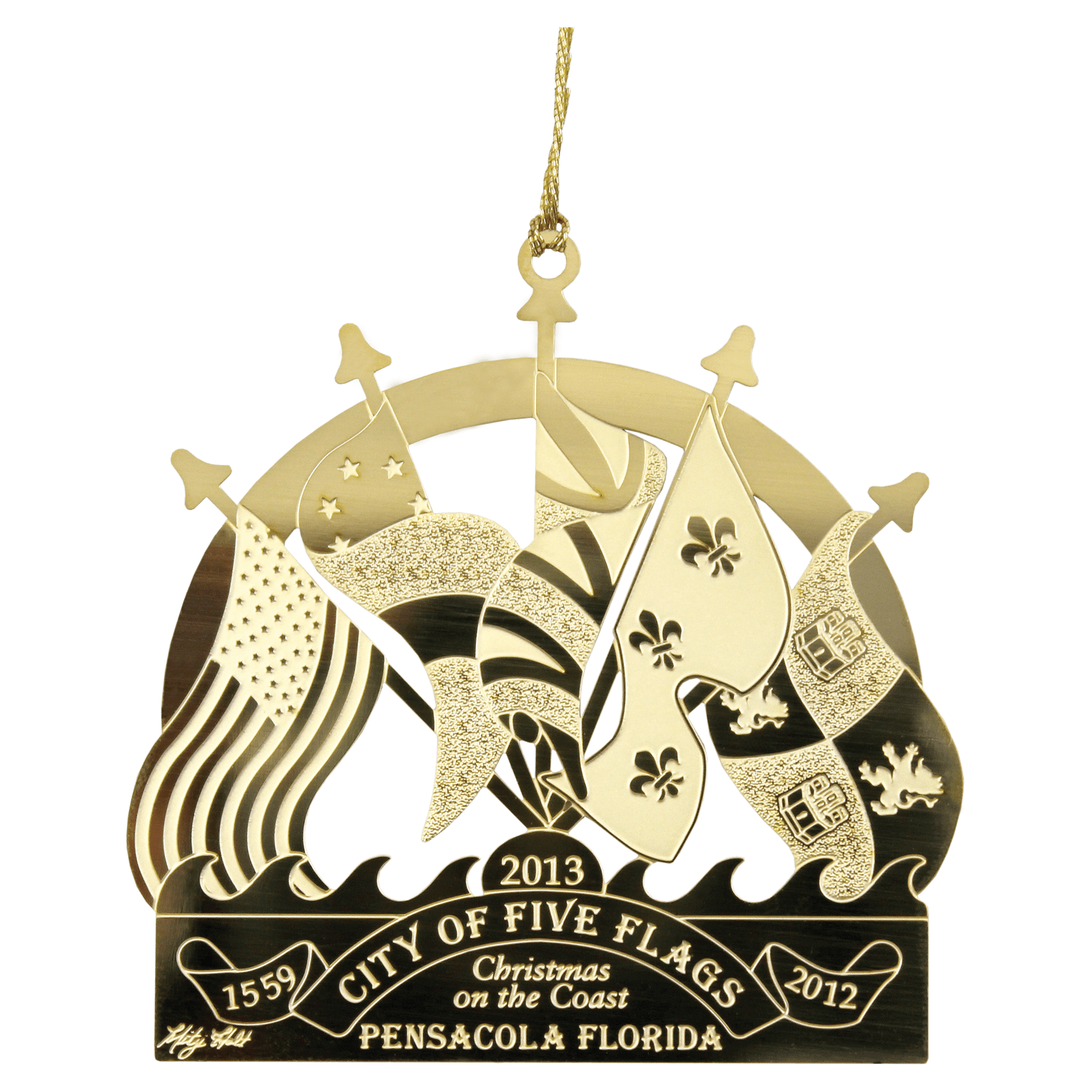 2D Gold Plated Brass Ornament (4)