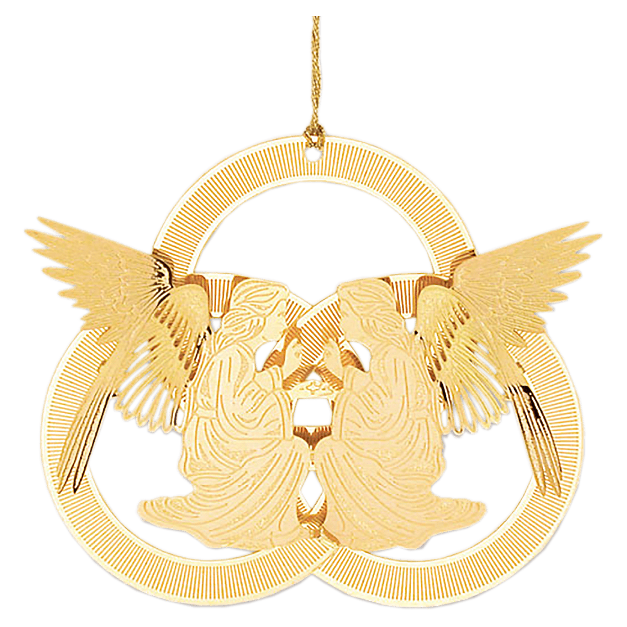 2D Gold Plated Brass Ornament with 2 Image Layers