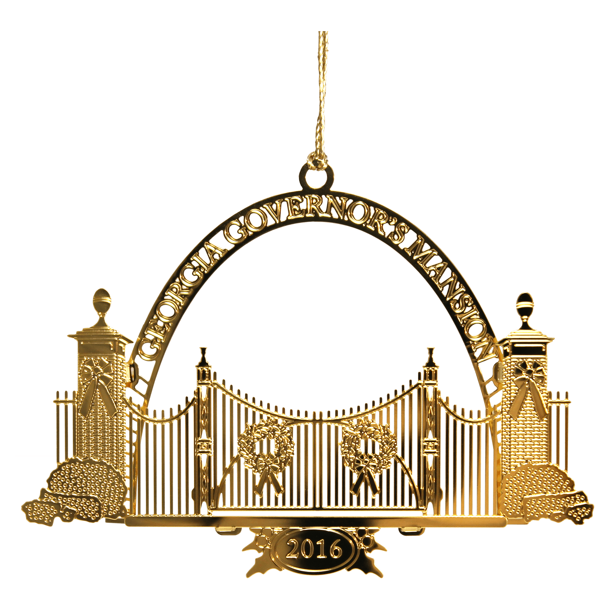 2D Gold Plated Brass Ornament with Multi-Etched Layers (2)