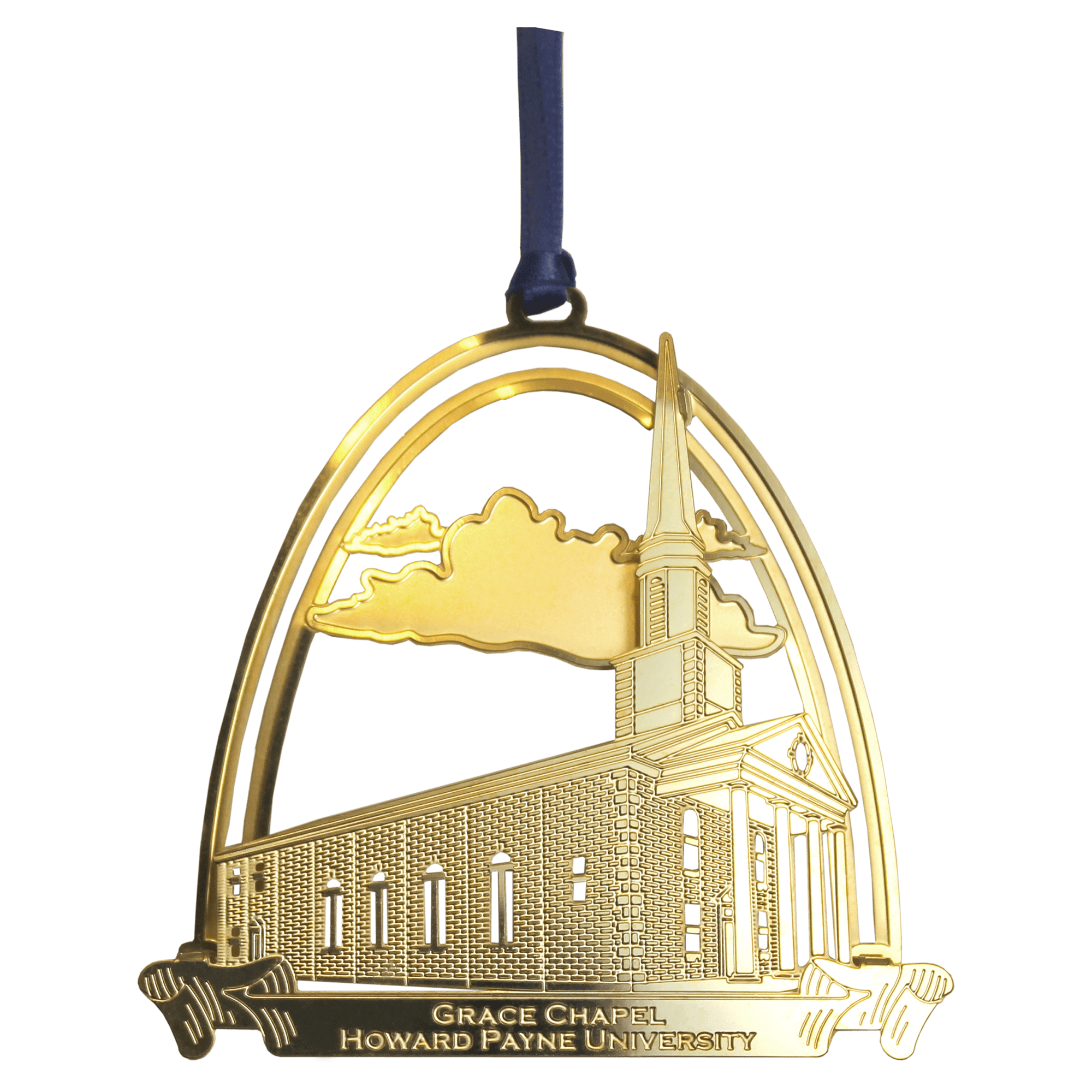 2D Gold Plated Brass Ornament with Multi-Etched Layers (3)