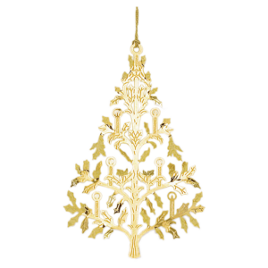 Hand Formed Brass Ornament Finished in Gold