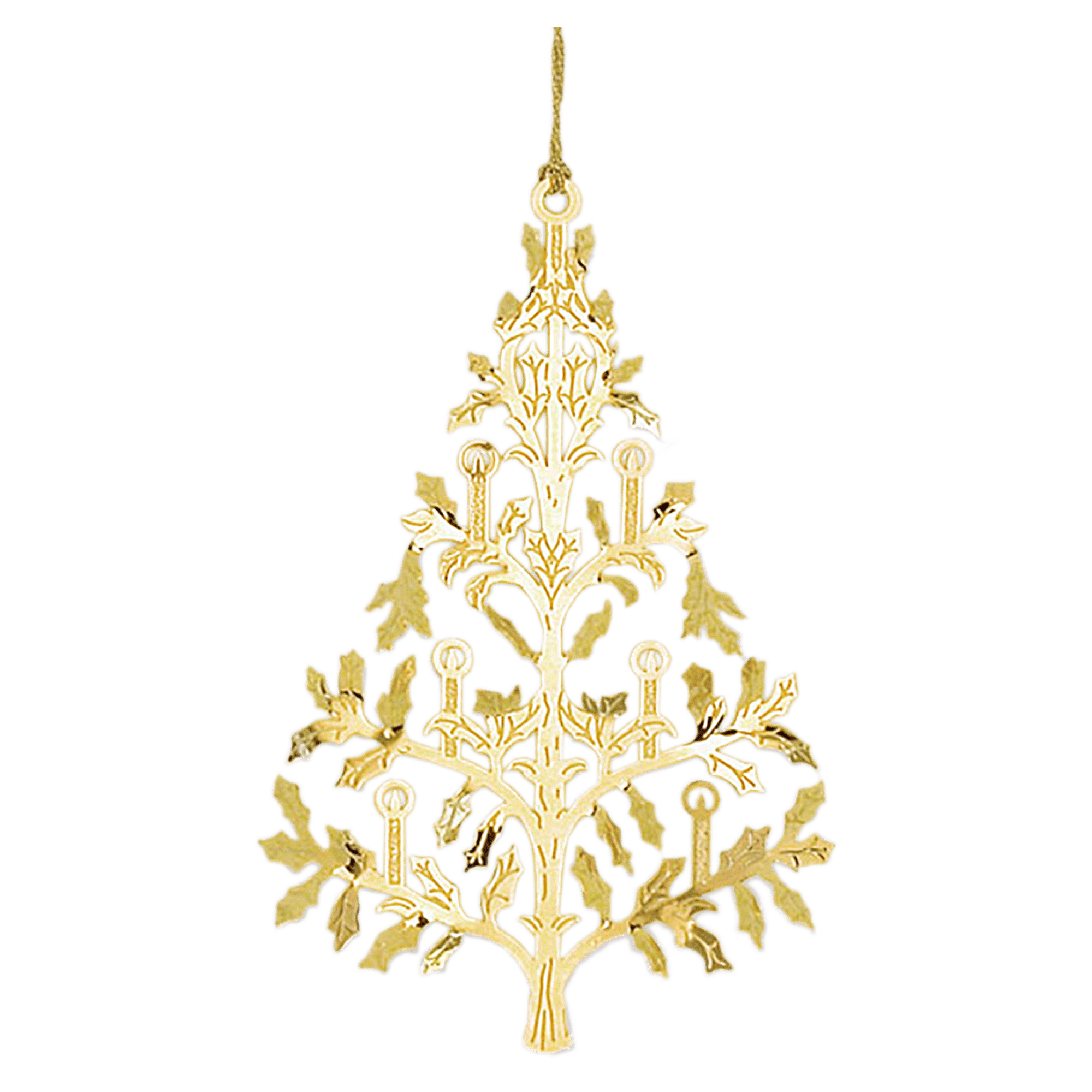 2D Gold Plated Brass Ornament with Texturing