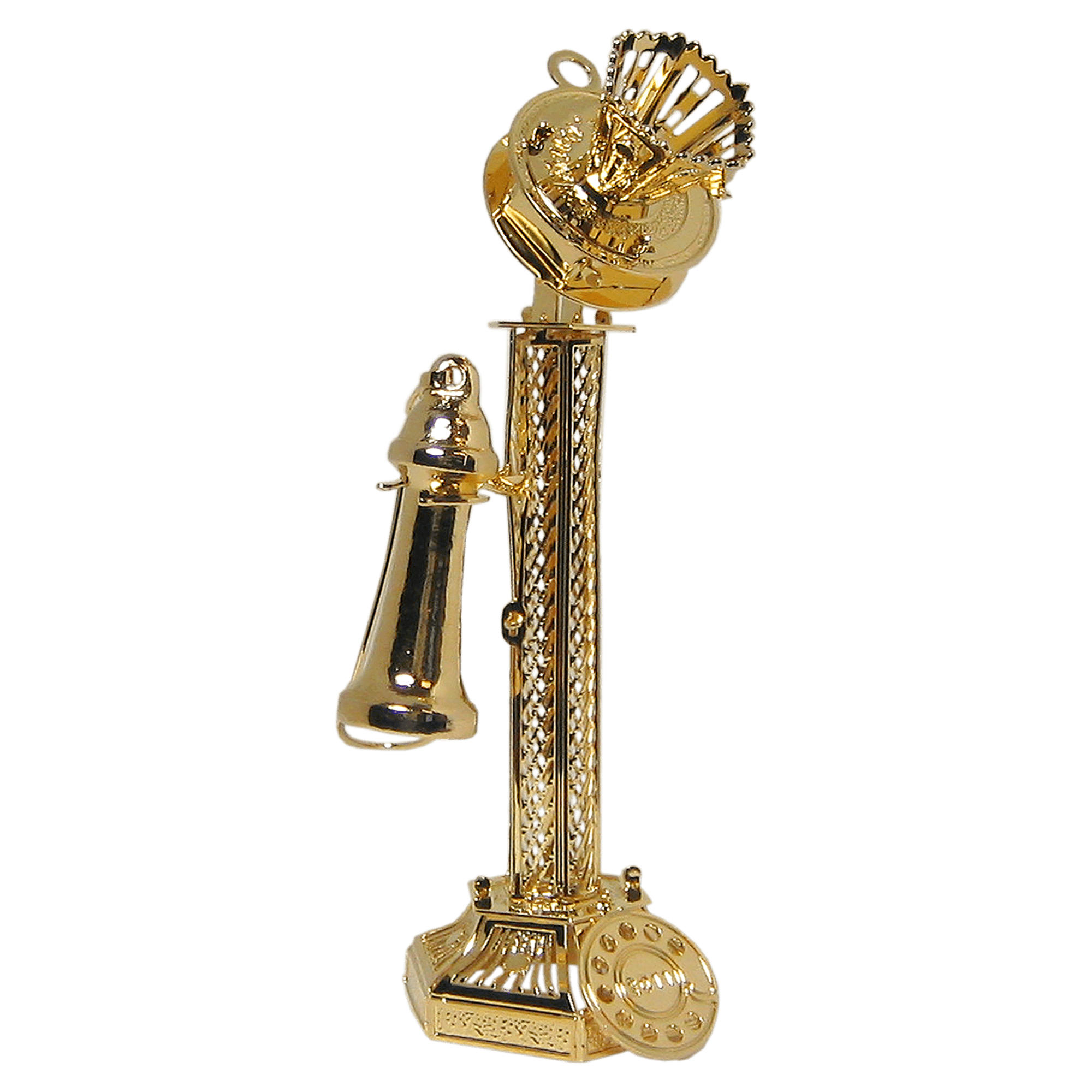 3D Gold Plated Brass Ornament (Phone)