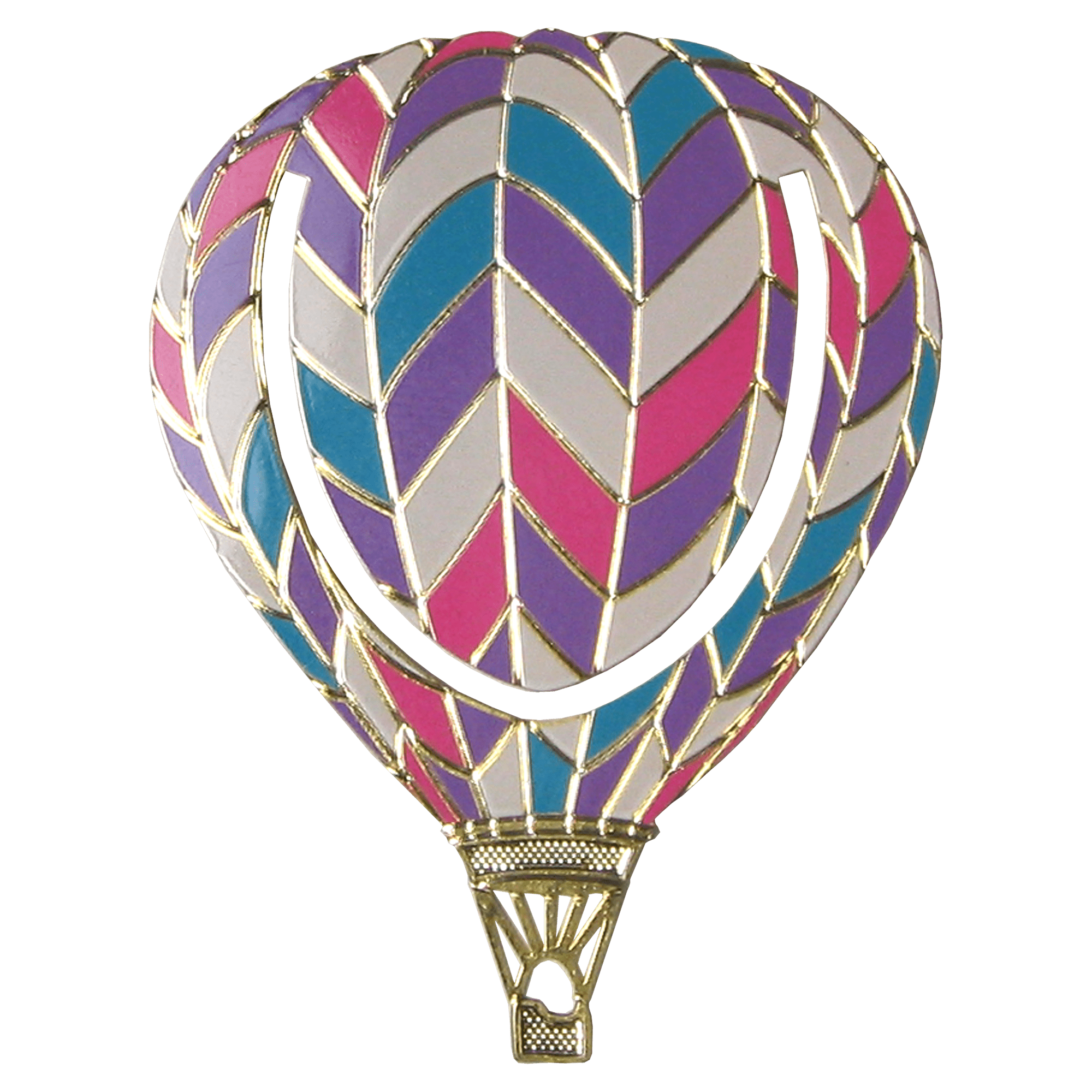 Brass Balloon Bookmark with 4 Color Silkscreen