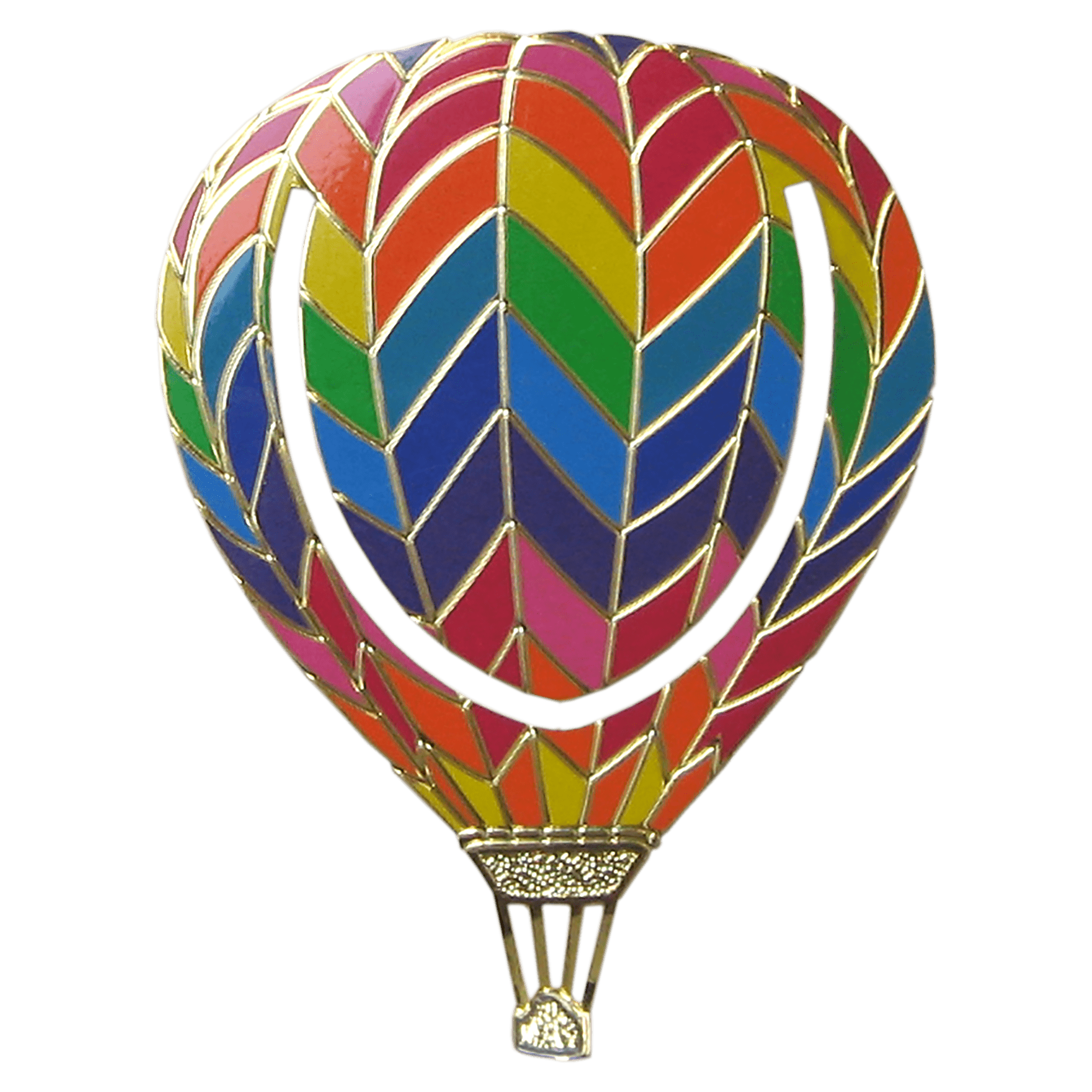 Brass Balloon Bookmark with 7 Color Silkscreen