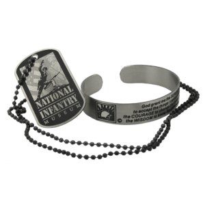 Stainless Steel Dog Tag _ Cuff with Black Back Fill (Jewelry)