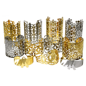 Various Gold _ Rhodium Plated Brass Cuffs Formed (Jewelry)