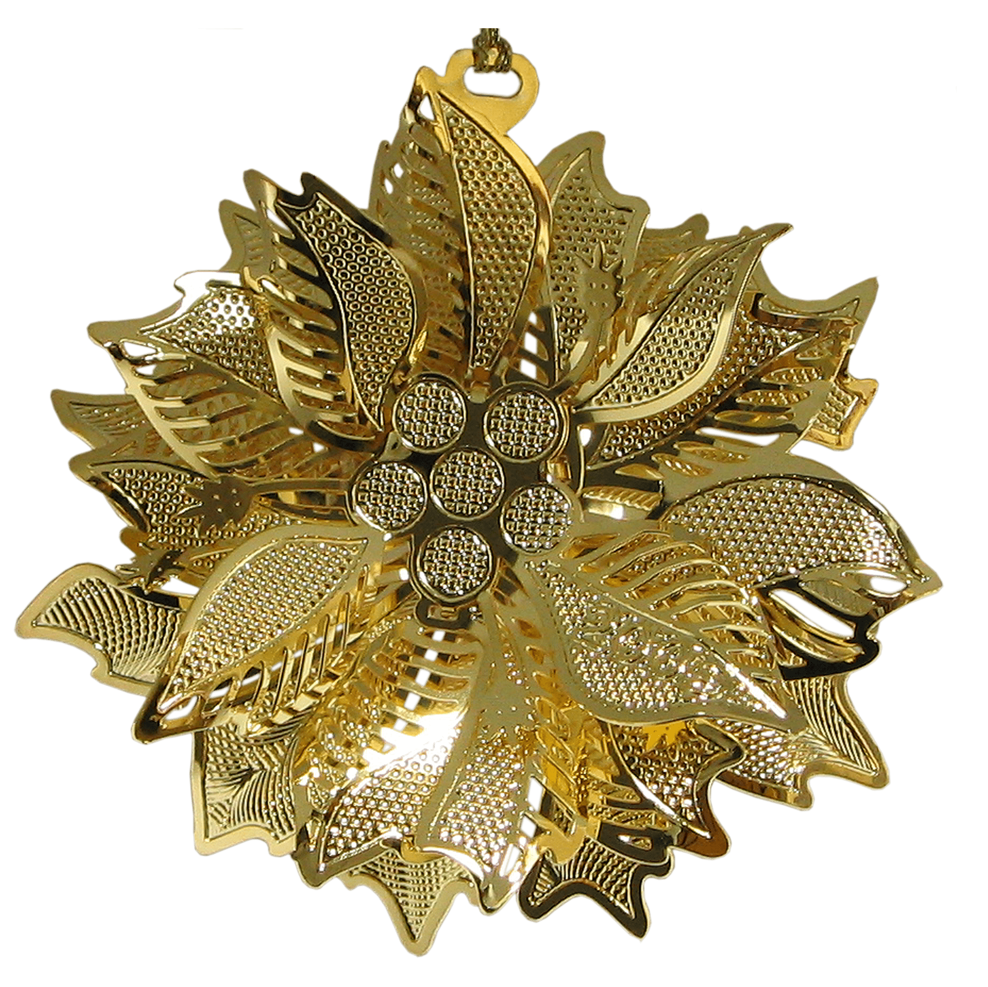 3-D Brass Ornament Plated in 24K Gold