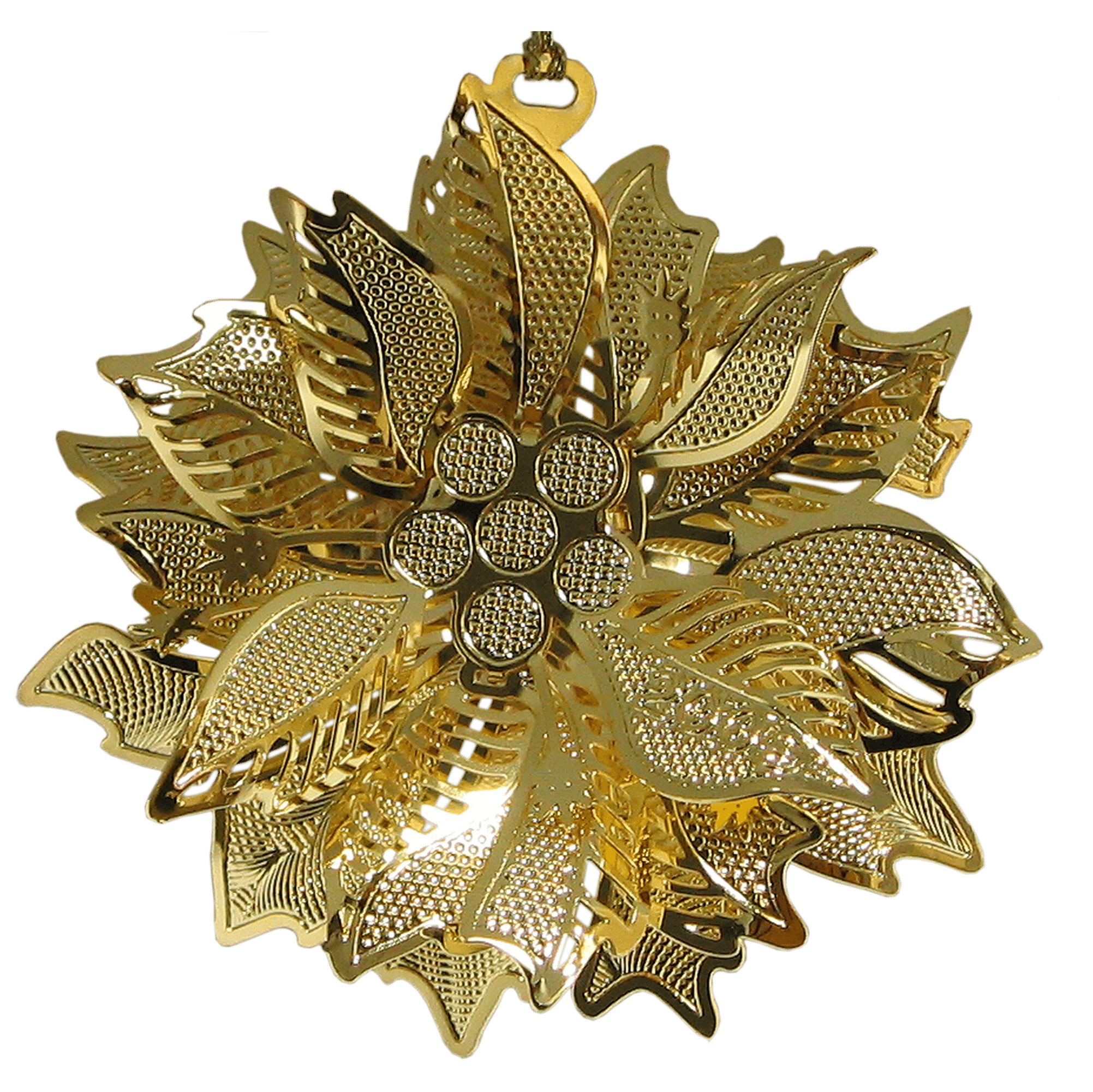 3-D Brass Ornament Plated in 24K Gold - PEI