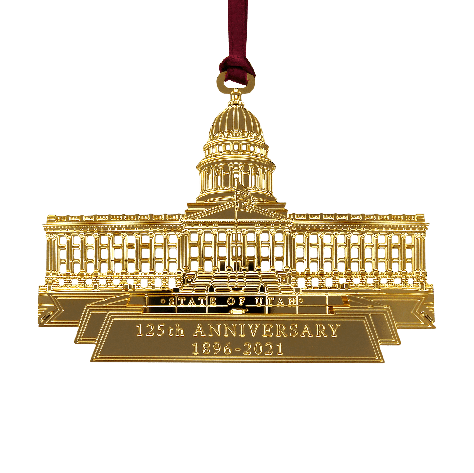 2-D Brass ornament finished in 24K gold